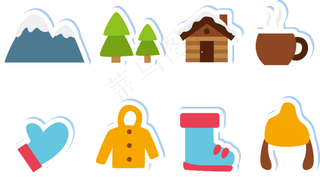 手套衣服不干胶贴纸