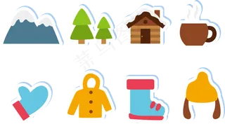 手套衣服不干胶贴纸