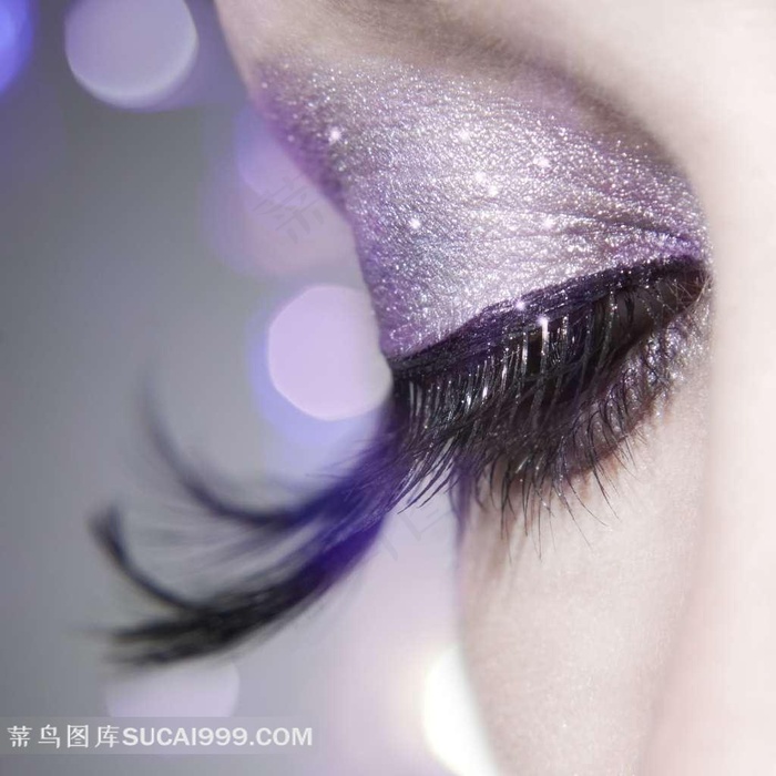 紫色眼妆高清图片