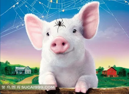 趴在窗口的可爱小猪电影潘神的迷宫海报