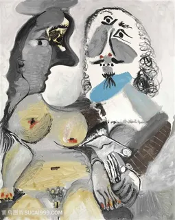 毕加索抽象男女水墨装饰画 毕加索抽象男女水墨装饰画