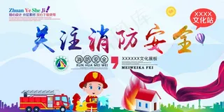 消防展板背景