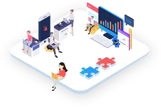 办公环境商务网络科技kv主视觉素材