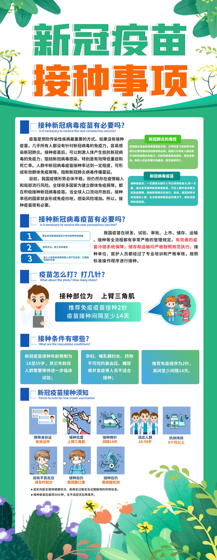 新型冠状病毒疫情防控接种疫苗展架