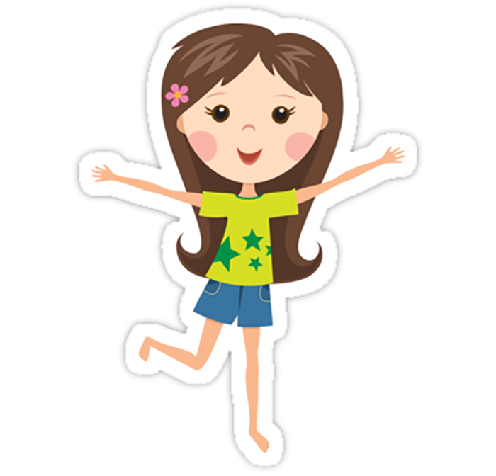 女孩简笔画素材