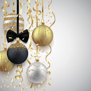 圣诞节圣诞树圣诞老人闪亮装饰电商促销折扣海报