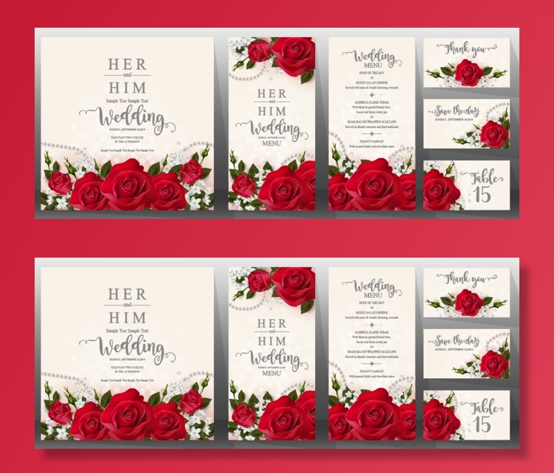 祝贺婚礼结婚邀请卡素材