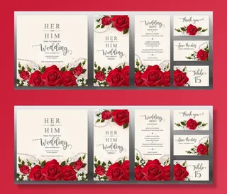 祝贺婚礼结婚邀请卡素材