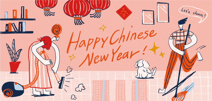 2022虎年春节团圆过大年年货赶集除夕年夜饭财神红包矢量插画eps,ai矢量模版下载