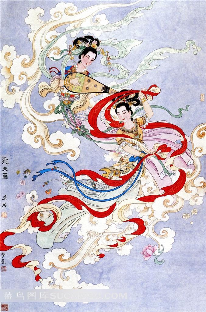 飞天美女图设计素材