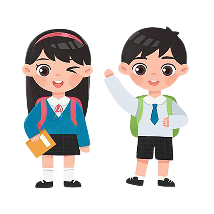 卡通学生人物简笔画