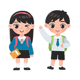 卡通学生人物简笔画