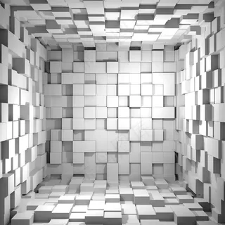 在一个空间里四周的立体方块背景 在一个空间里四周的立体方块背景