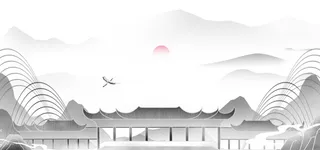 中国风古典中式水墨山水