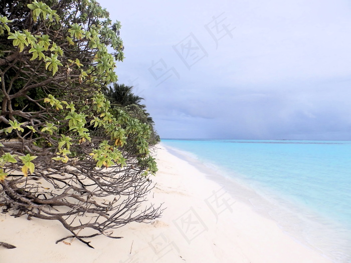 白色沙滩海边图片