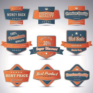 免抠促销品质标签