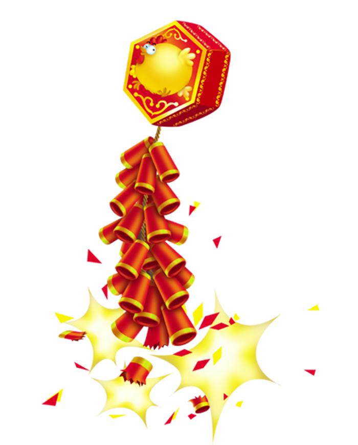 红色烟花爆竹免扣素材