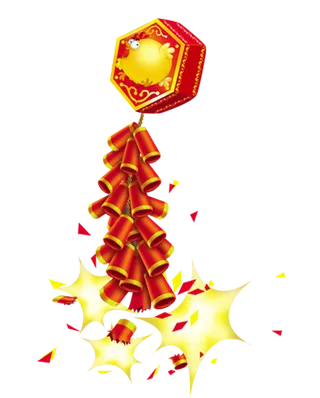 红色烟花爆竹免扣素材