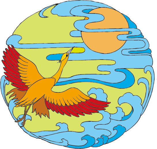 中国吉祥图免扣元素矢量图仙鹤