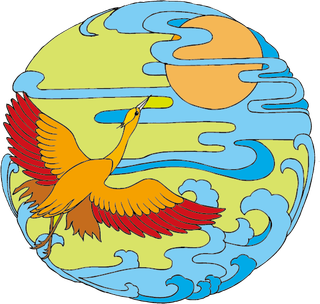 中国吉祥图免扣元素矢量图仙鹤