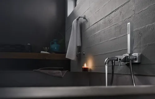 浴室淋浴花洒水龙头素材图片