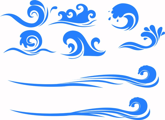 波浪海浪水波ai矢量模版下载