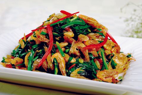 0911XC-451韭菜炒河虾