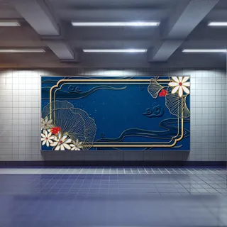 中国风国潮展板背景psd分层模板 中国风国潮展板背景psd分层模板