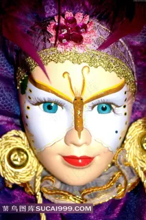 欧美另类美女面具高清素材