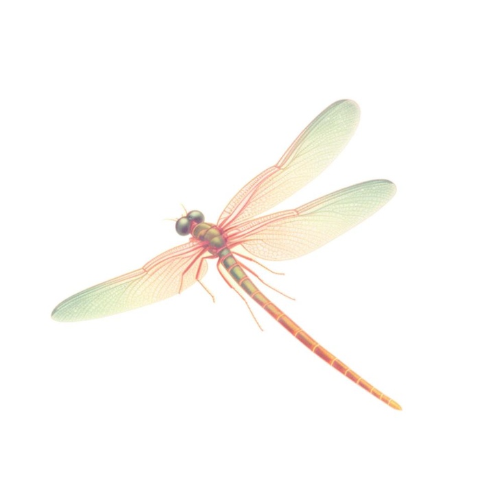 蜻蜓手绘水彩元素