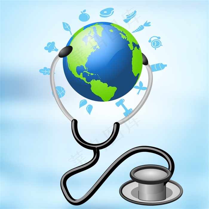 听诊器与地球