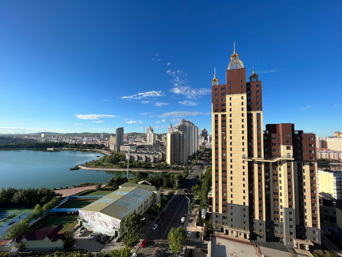 满洲里街道建筑风景摄影