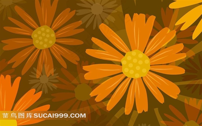 精美手绘鲜花大图