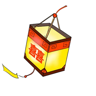 卡通手绘灯笼中秋节元宵节花灯新年海报元素PNG免扣PS素材