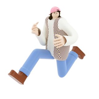 职业人物购物玩偶手办立体办公场景卡通小人元素PNG设计素材模板