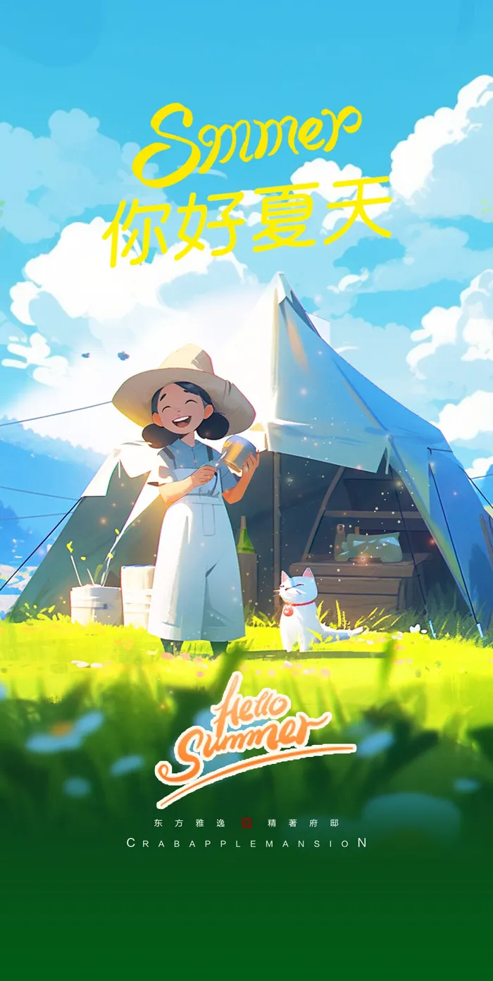 清凉夏季夏天促销创意海报