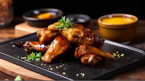 夏季烤鸡写实摄影