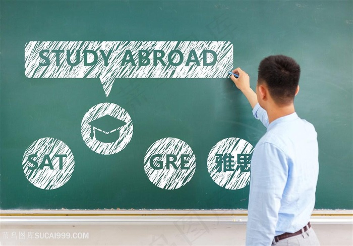 上课老师正在黑板上写字