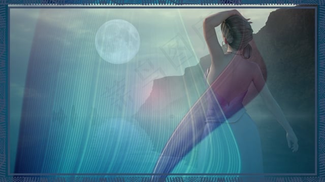 女士, 窗帘, 月亮, 幻想, 艺术, 美丽, 魔法