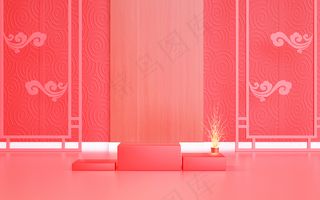 C4D电商场景模型渲染背景