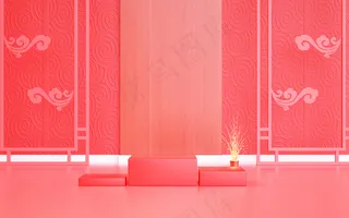 C4D电商场景模型渲染背景