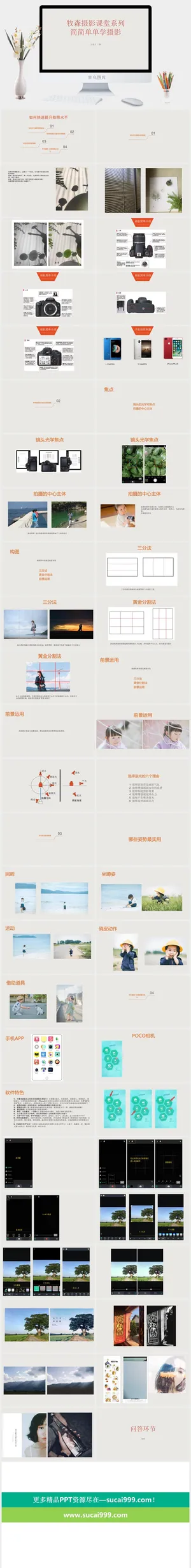 手机摄影PPT模板