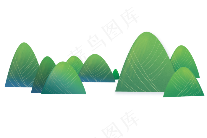 端午绿色粽子山