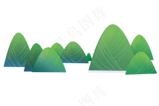 端午绿色粽子山