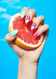 橙子与美女摄影高清图片