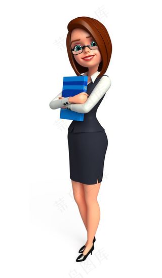 立体商务美女图