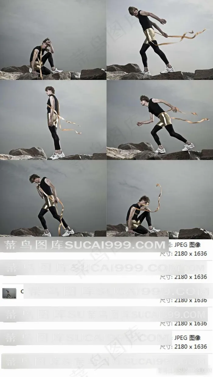跑步健身男人摄影素材