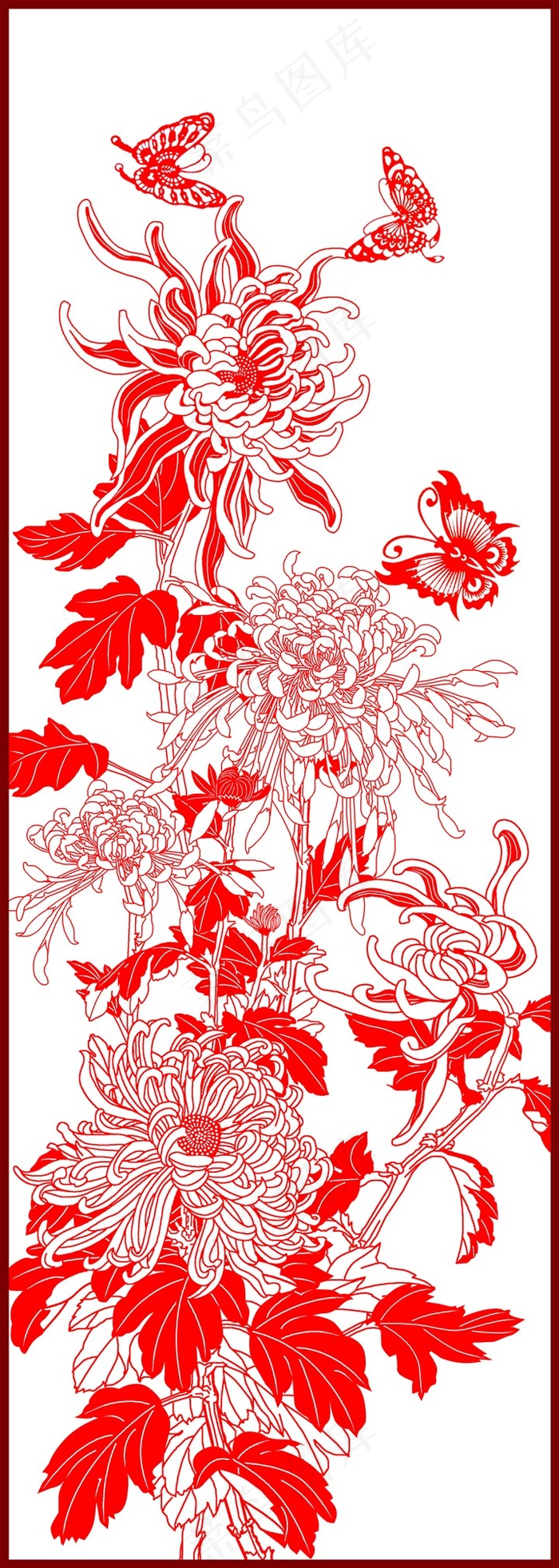 菊花剪纸设计