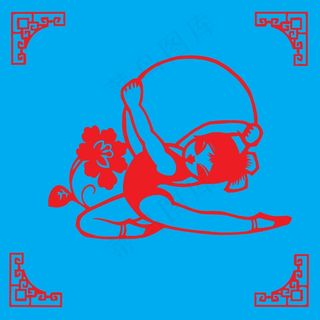 小孩剪纸 剪纸风元素