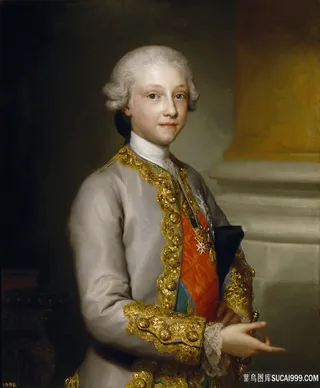 孟斯，安东 · 拉斐尔-加布里埃尔 · 德 · 博尔本和萨乔尼亚，唐·卡洛斯亲王油画图片